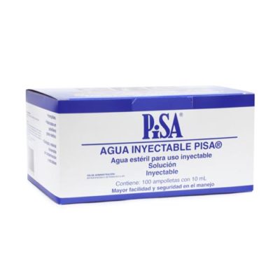 AGUA INYECTABLE AMPOLLETA. PLASTICO