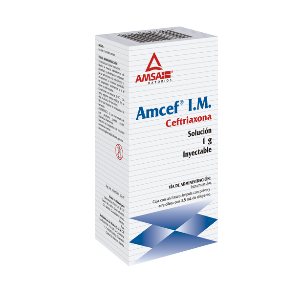 AM AMCEF (CEFTRIAXONA) 1G. I.M. 3.5 ML.