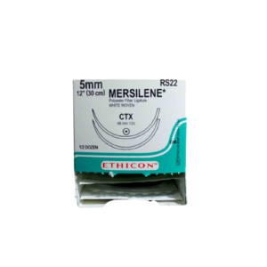 CINTA DE MERSILENE C/AGUJA 2CTX 30CMX5MM NO ESTERIL.