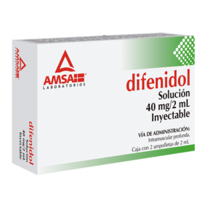 AM DIFENIDOL 40 MG/2 ML. SOLUCIÓN INYECTABLE 2 AMP