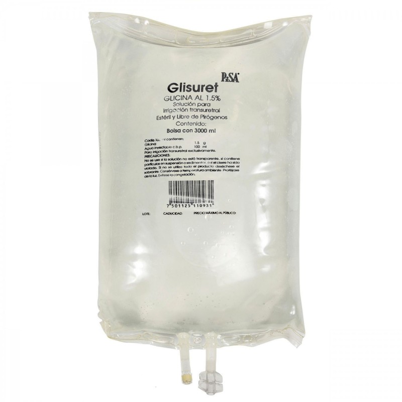 GLISURET SOLUCIÓN PARA IRRIGACIÓN 3LTS. BOLSA UROLOGICA
