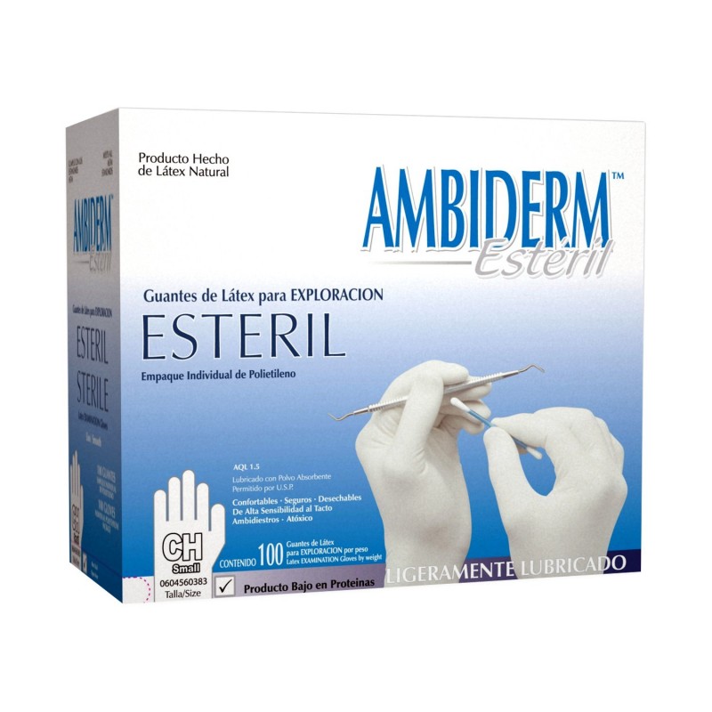 GUANTE AMBIDERM ESTERIL C/100