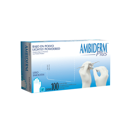 GUANTE AMBIDERM PLUS BLANCO NO ESTERIL  C/100