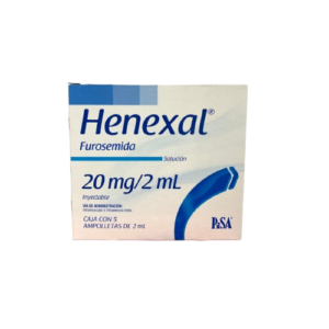 HENEXAL 20 MG/2 ML INYECTABLE AMPOLLETA C/5